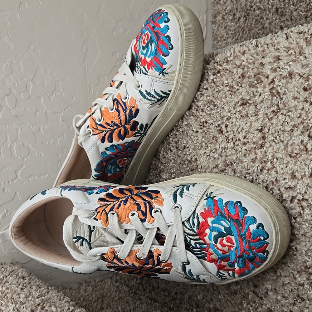 J/Slides White Athletic Shoes for Women
